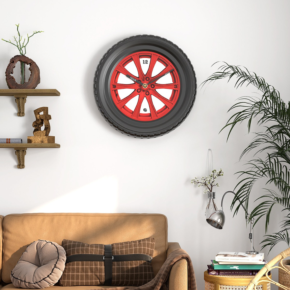 Auto Repair Shop Design - Tire Metal Wall Clock Creative Tire