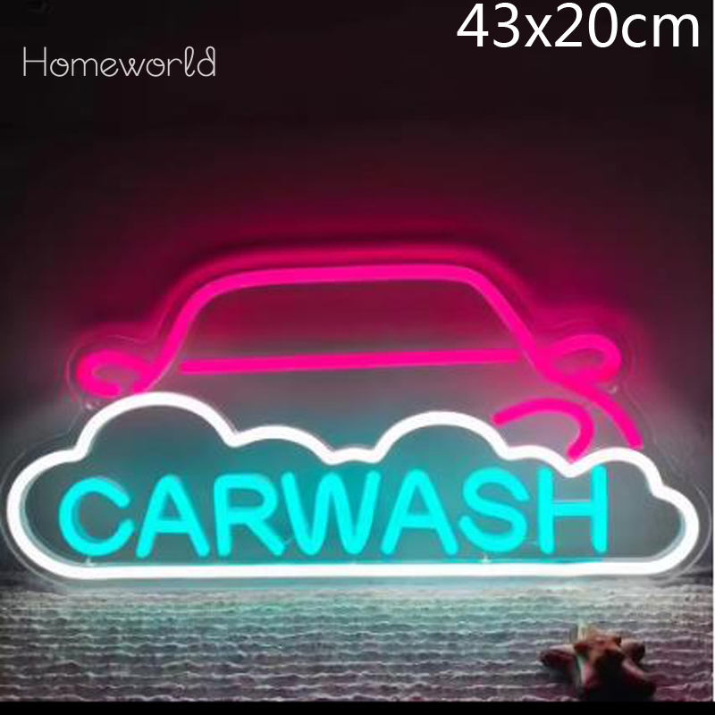 Car Wash LED Neon Lights sign  - Auto Repair Shop Design ulasan dan harga