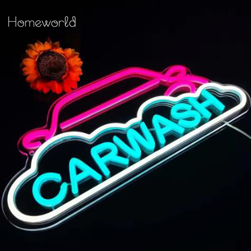 Car Wash LED Neon Lights sign  - Auto Repair Shop Design ulasan dan harga