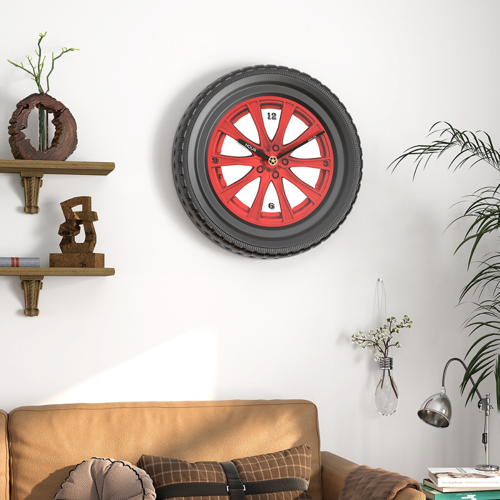 Tire Metal Wall Clock Creative - Auto Repair Shop Design ulasan dan harga
